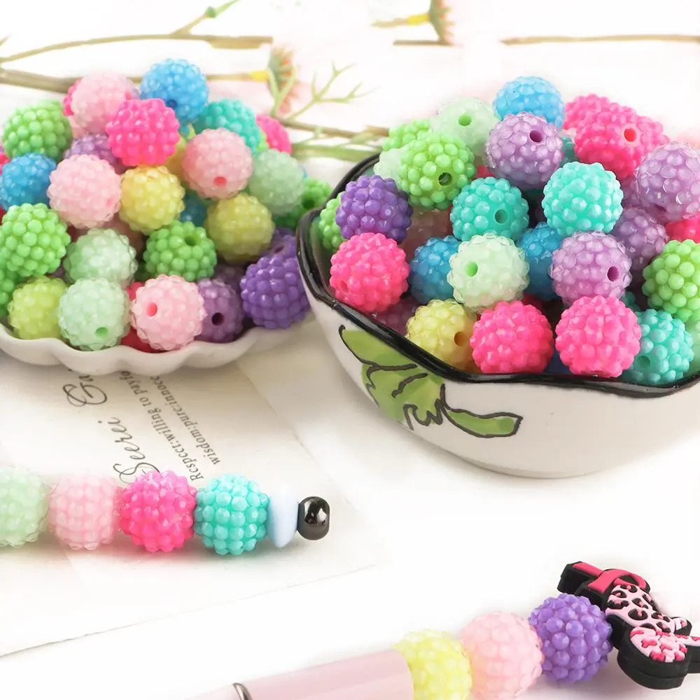 Random Color Beads Kit, Bead Assortment, 18pcs/set Cute Grape Shaped Beads, DIY Jewelry Making Supplies for Bracelet & Necklace Making, DIY Beading Accessories, Beads For Crafts