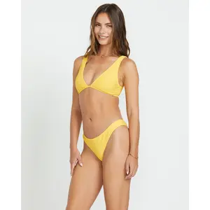BILLABONG Women's Tanlines Cocoa Bikini Bottom, 91% Polyester Tanlines Rib Stretch Fabric Low Hip Fit Cheeky Coverage Center Back Embroidered Logo Beach Swimwear