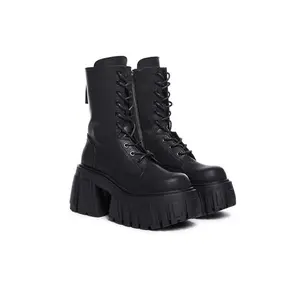 Women’s thick-soled British-style combat boots, punk cosplay combat boots, fashionable ankle boots for casual wear