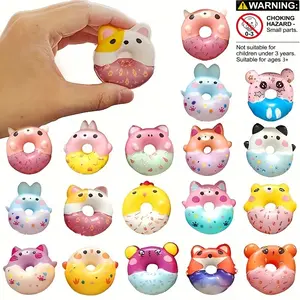 6-Piece & 12-Piece Cartoon Mini Squishy Toy Set – Cute donut & animal combo, soft kawaii stress relief toys for kids. Multiple colors available. Ideal for birthday party gifts, classroom prizes, gift bag fillers, fun kids' entertainment.