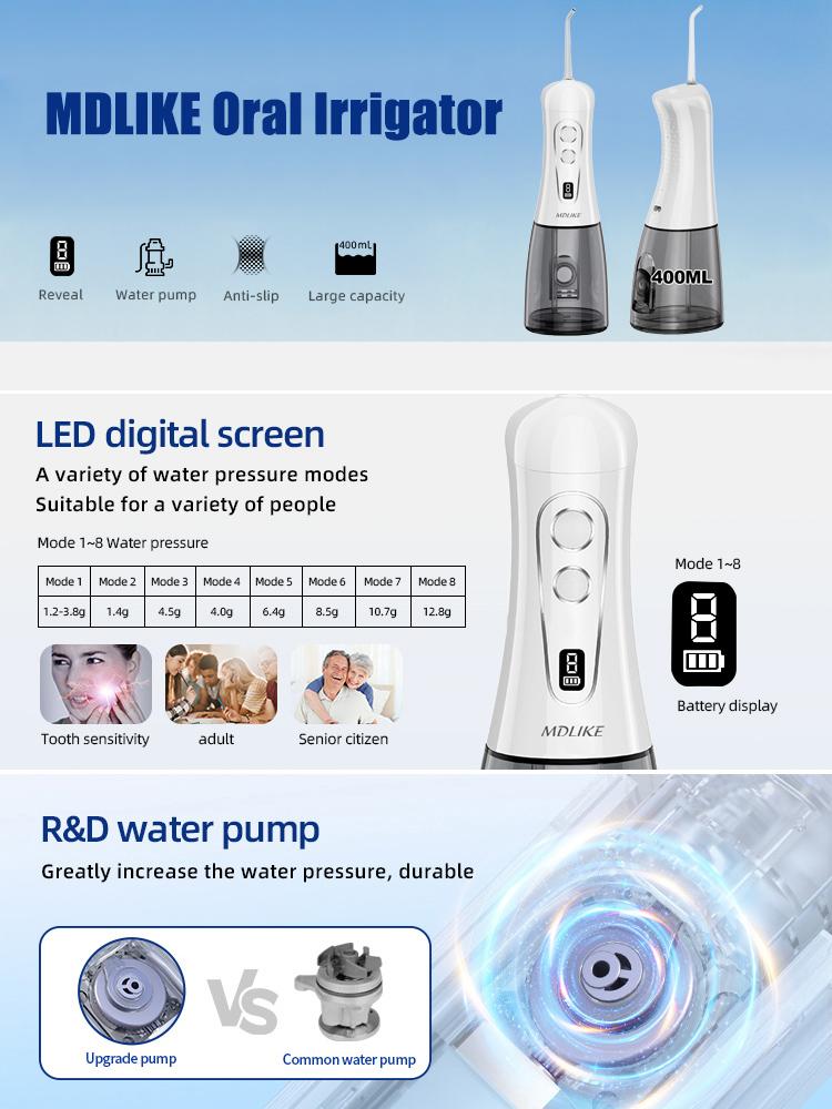 MDLIKE Plaque/Tartar Remover for Teeth, Dental Calculus Remover Teeth Cleaning Kit with LED Light & 5 Adjustable Modes Tartar Remover-Cleansing Mouth Care Father's Day Gift Long Battery Life Waterproof Oral