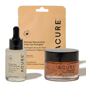 ACURE Zombie Cell Clarifying Duo – Zombie Serum & Mask with Milk Thistle & Niacinamide (+ Free Under Eye Hydrogels)