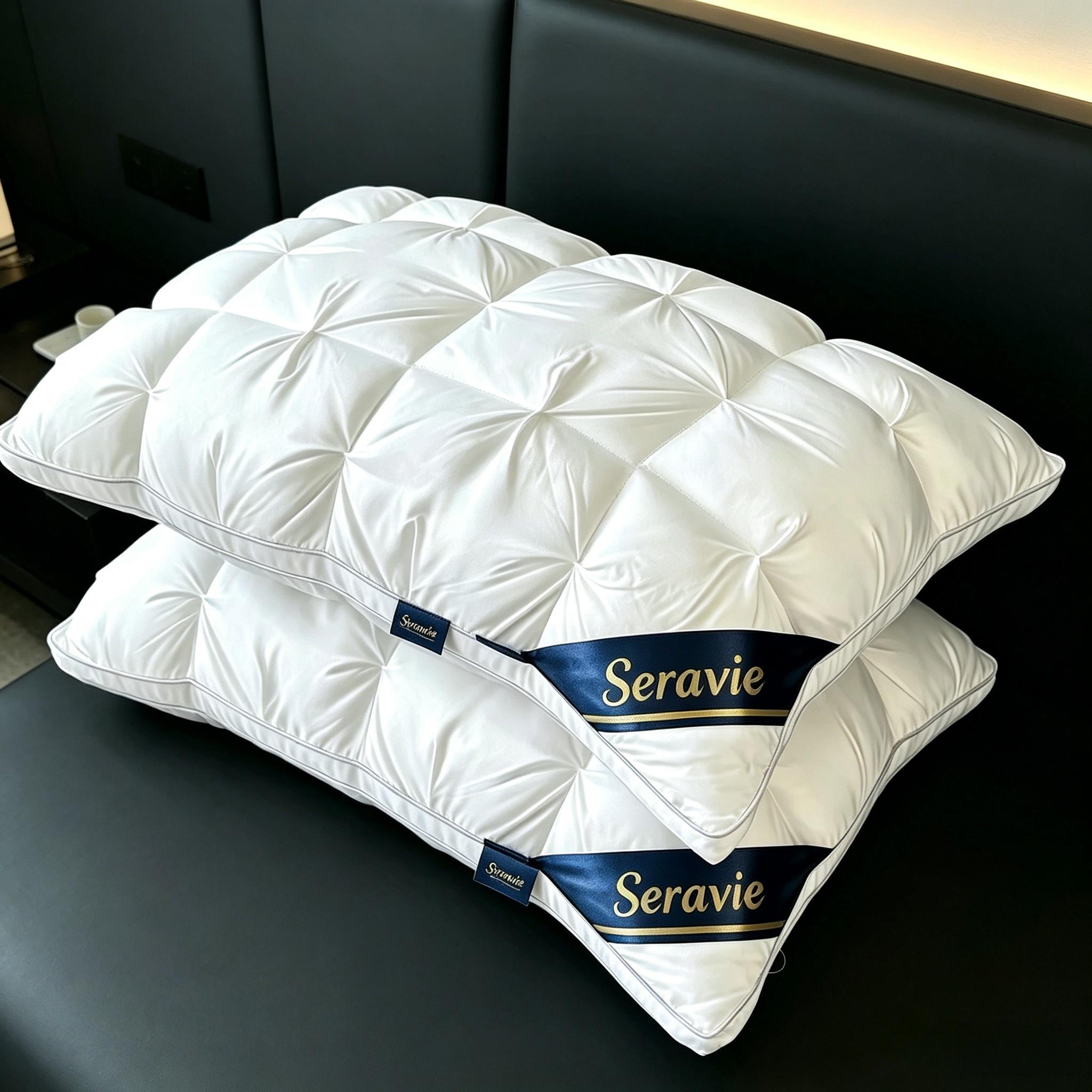 Luxury 5-Star Hotel-Quality Bed Pillows - 900g Ultra-Fluffy Breathable Down AlternSleeping Cushion, Full/King Sizes Bedding Accessory,back to school,back to school shopping,home decor Luxury 5-Star Hotel-Quality Bed Pillows - 900g Ultra-Fluffy Breathable Down AlternSleeping Cushion, Full/King Sizes Bedding Accessory,back to school,back to school shopping,home decor