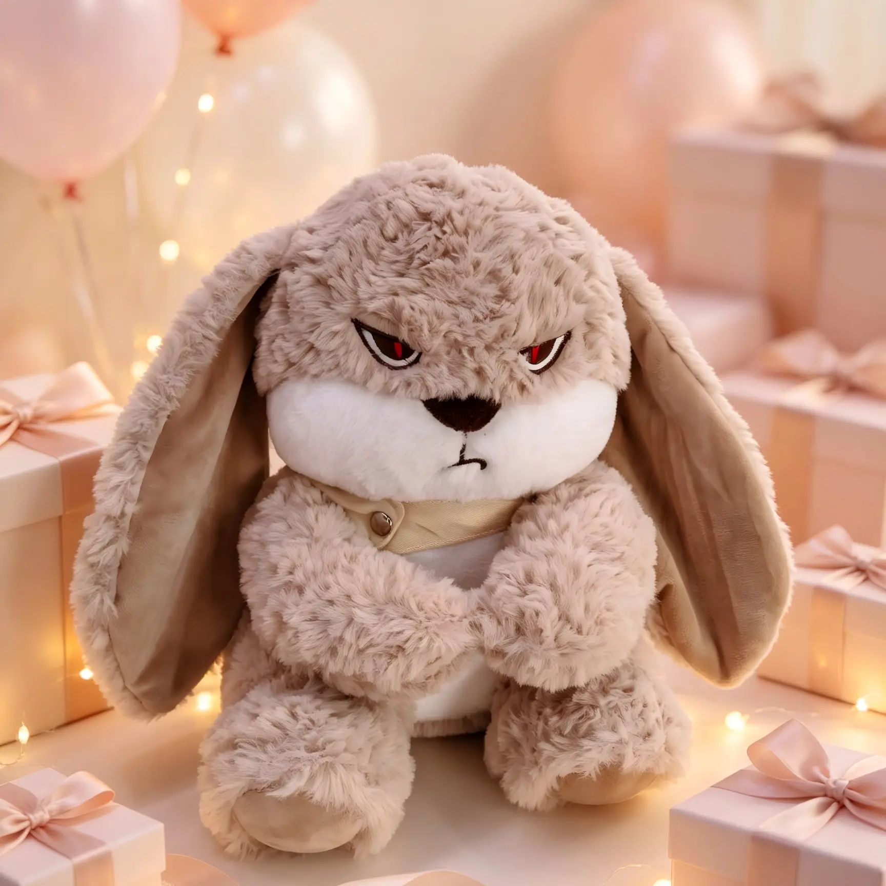 Birthday gift rabbit plush toy rabbit doll cute bunny male and female doll, holiday gift plush toy, holiday gift.