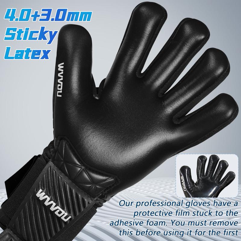 WVVOU Guardian 2.0  Goalie Gloves for Adults and Youth, High Performance Goalkeeper Gloves with 5 Detachable Finger Saves, Breathable Soccer Gloves with 4mm Sticky Latex Palm