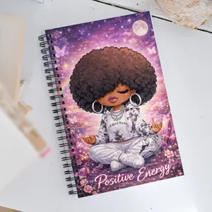 Ari Positive Energy Spiral Notebook, 5.5x8.5", Wire-Bound, Dotted Pages