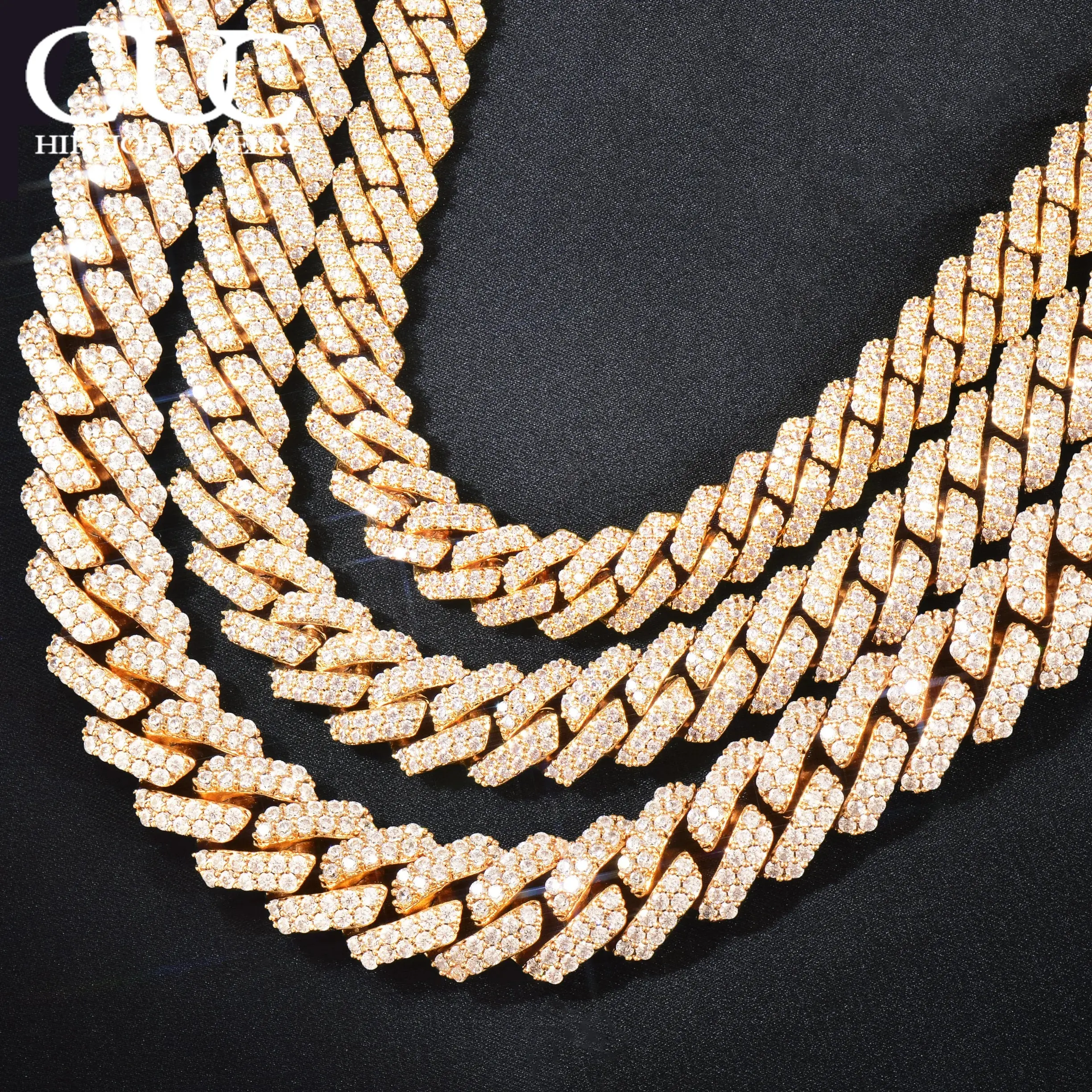 8mm 10mm 12mm Miami Cuban Chain Necklace For Men Women Iced Out Zircon Hip Hop Link Gold Silver Color Fashion Rock Jewelry