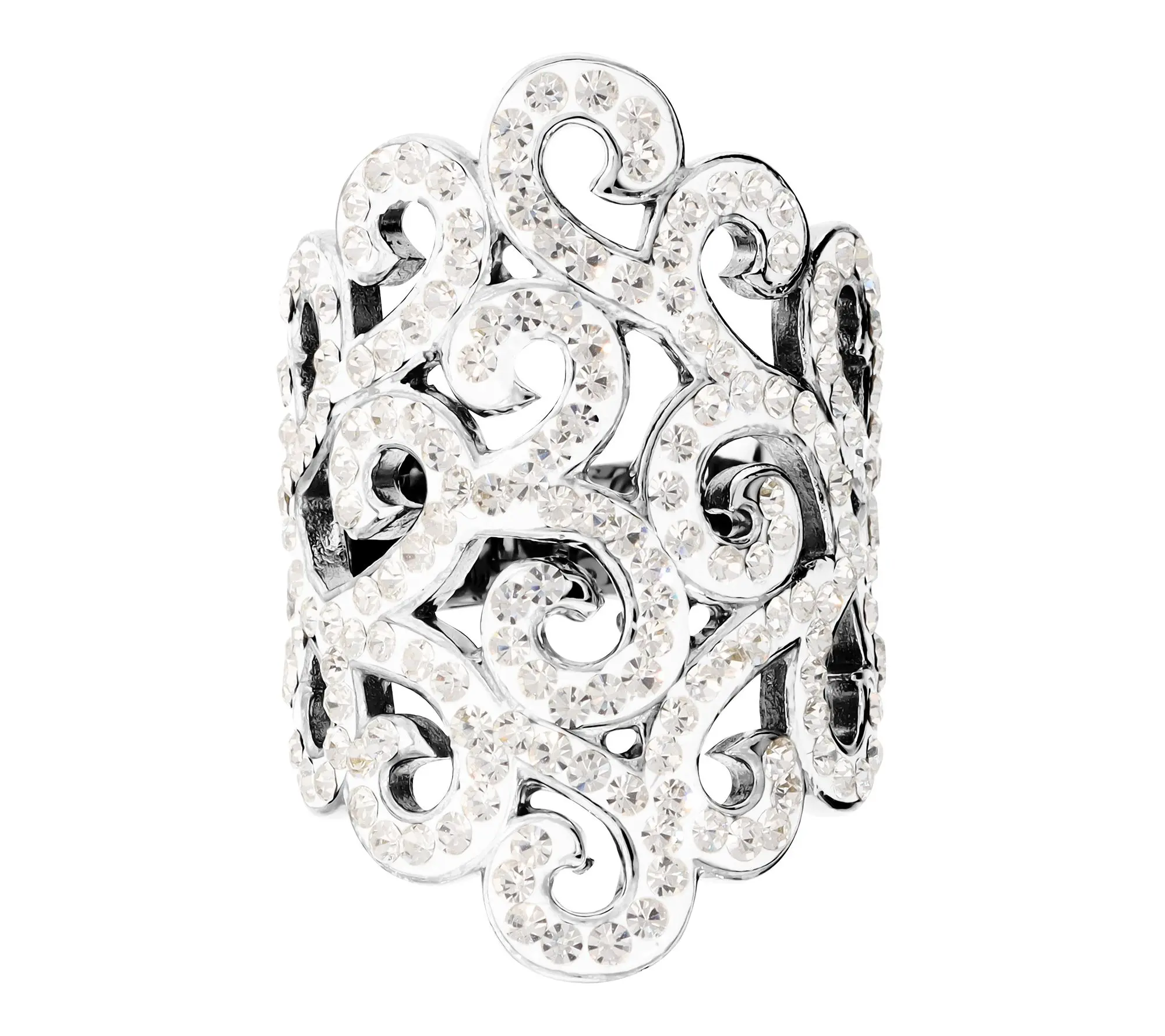 Steel By Design Scroll Design Cocktail Ring