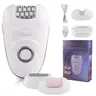 3-in-1 Electric Epilator for Women, Hair Remover & Bikini Trimmer, Wet & Dry Use for Arm, Leg, Underarm & Body, Portable Foot Grinder, USB Rechargeable, Rechargeable Cordless Shaver