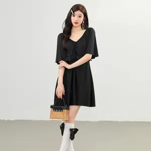 Women's Plus Size Swimsuit Figure-Flattering Swimwear for Seaside Vacations & Hot Spring Bathing Sizes 4XL-7XL Comfortable & Stylish Flowy Cross Tankini with Tummy Control