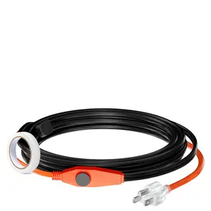 VEVOR Pipe Heating Cable, Summervibes,Summervibes, 12FT 7W/FT Heat Tape for Pipes with Built-in Thermostat, Water Pipe Heat Cable Protects PVC Hose, Metal and Plastic Pipe from Freezing