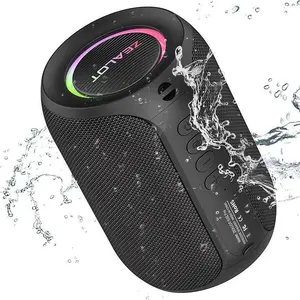 Portable Wireless Bluetooth-compatible Speaker, 15W Stereo Sound Speaker, super bass with RGB Light Effect, Travel Subwoofers, Waterproof Wireless Speaker, Usb Rechargeable Speaker for Home Outdoor Camping hiking cycling Halloween Gifts