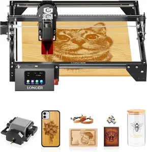 Longer New Upgrade RAY5 10W Laser Engraver with Air Pump,10000mW Output 32-bit Motherboard, App Offline Control, DIY Engraver Tool for Metal/Glass/Wood,Engraving Speed of 24,000 mm/min
