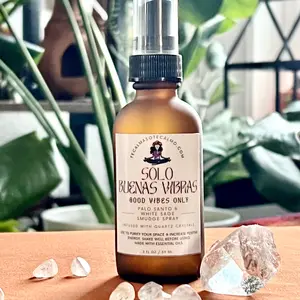 Energy Clearing Smudge Spray | Palo Santo and White Sage Cleansing Spray | Solo Buenas Vibras Smudge Spray | Smokeless Smudge Spray