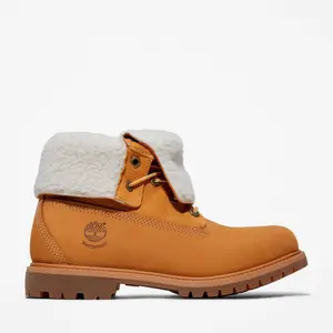 Timberland Women's Timberland Warm-Lined Waterproof Roll-Top Boot, Wheat Nubuck, 9.5