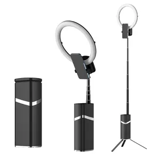 10 Inch Foldable Storage Wireless Selfie Ring Light with Tripod & Remote Control – Portable LED Fill Light
