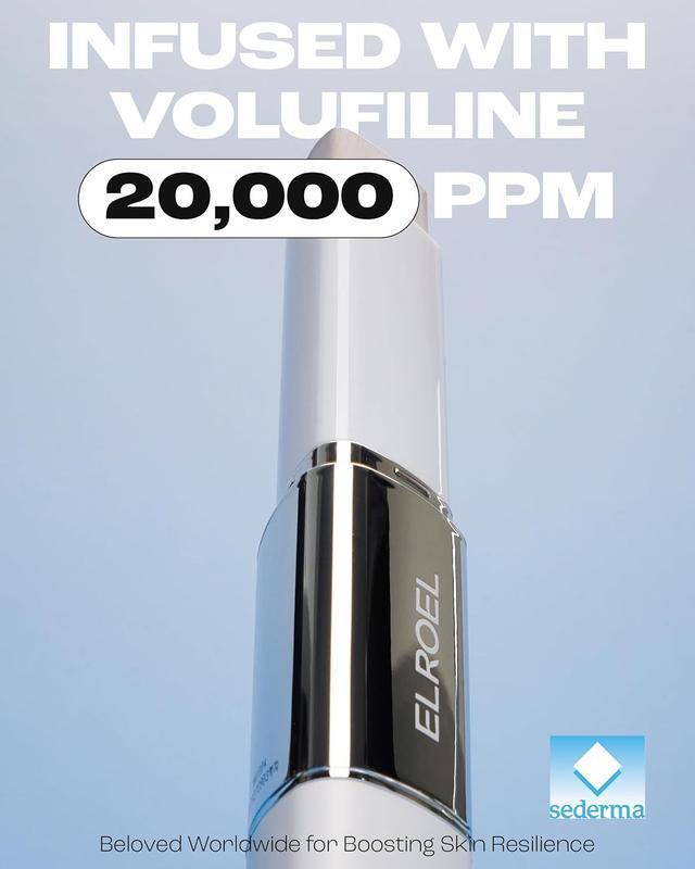 ELROEL BLANC Cover Cream Stick V w/ Detachable Brush Korean Skin Care Color-Changing Foundation Stick with Collagen Capsules 0.45 oz