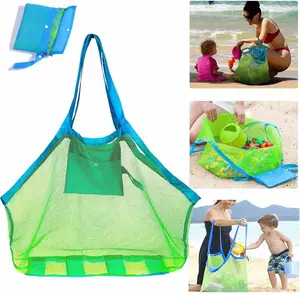 Mesh Extra Large Beach Bags and Totes - Holds Toys, Towels, Sand Away - For Children's Toys, Market, Grocery, Picnic