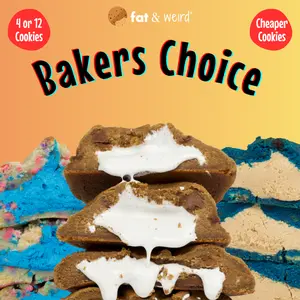 Baker's Choice Pack - Mystery 4/12 US Snack MEGA Cookie Biscuit Variety Pack - Randomized Cookies Individually Packaged