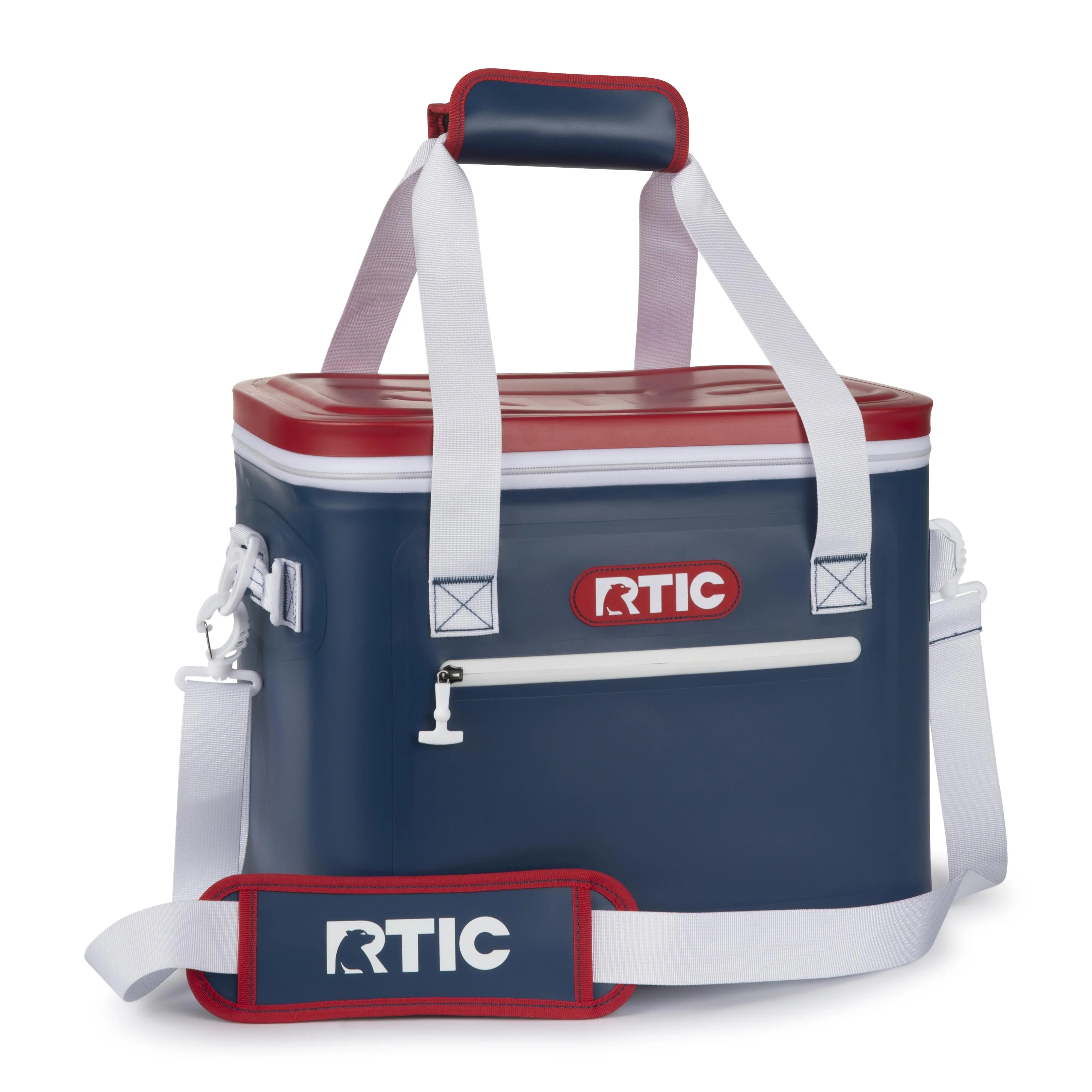RTIC 30 Can Ultra-Tough Soft Cooler, 20 Qt, Leakproof, Waterproof Zipper, Patriot