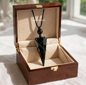 High Quality Black Obsidian Pendant Healing Amulet Crystal Protection Necklace