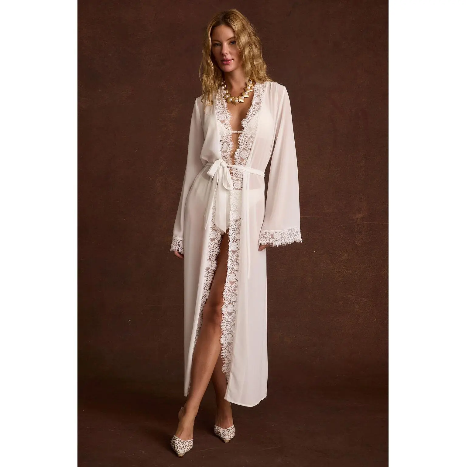Dove White Bridal Robe