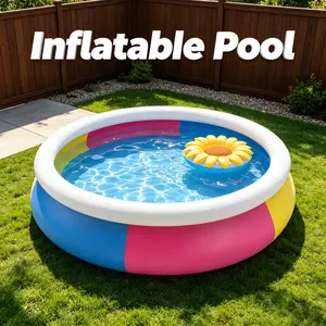 Large Household Inflatable Pool, Wear-resistant Thickened PVC Water Play Tub with 5 Size Options; Lightweight Foldable Easy Storage, Suitable for Babies, Kids and the Whole Family; Ideal for Summer Parent-child Water Parties