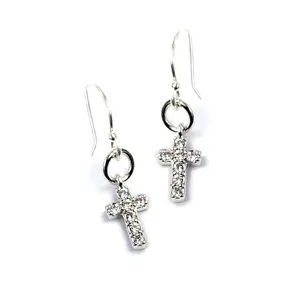 Tiny Cross Earrings E1513