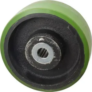 ALBION Polyurethane Caster Wheel - 8" Diameter, 3" Width, 2520 Lb. Capacity, 3-1/4" Hub Length, 1" Axle Diameter, Roller Bearing (Model PY0850116)