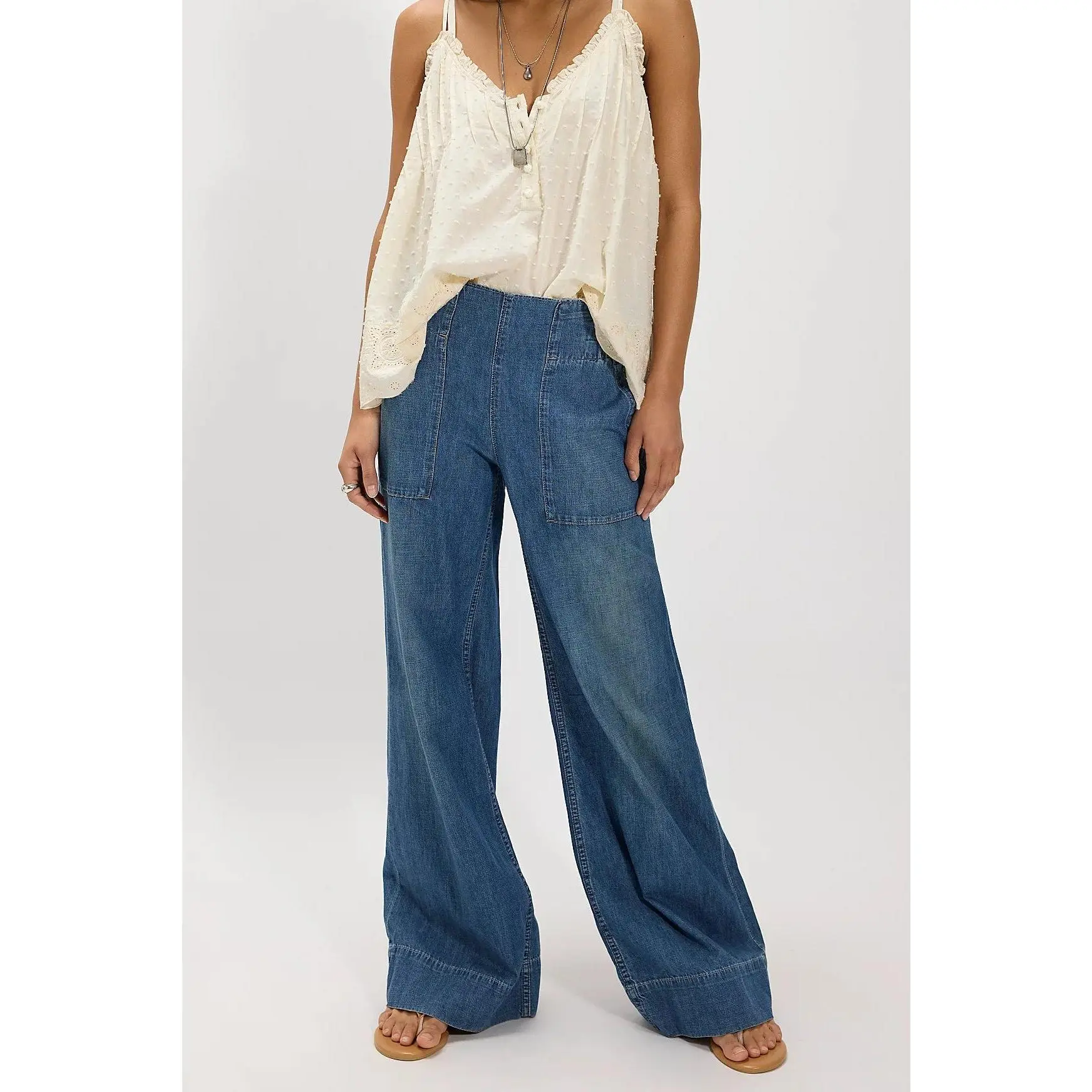 Breezy Denim Pull-On Cobalt Jeans
