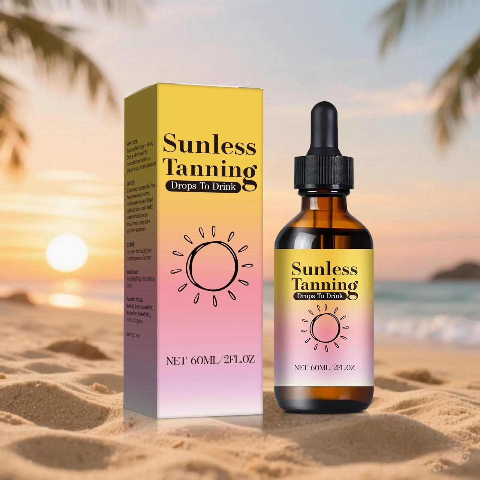 Sunless Tanning Bronzing Drops, 1/2/3 Counts Moisturizing Tanner for Face and Body, Enhancing Your Natural Skin Tone, Suitable for All Skin Types, Sunless Tanning Glow