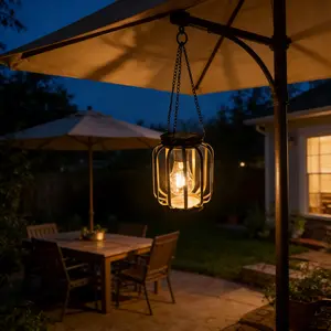Solar Powered Outdoor Light Set, Garden Pathway Lantern Decorations, Rechargeable Lithium Battery, Ideal for Patio & Yard, Patio Hanging Lights