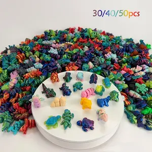 30/40/50pcs 3D Printed Animal Kingdom Models, Multiple Colors and Styles, Home Indoor Outdoor Desktop Decorations, Holiday Theme Gifts