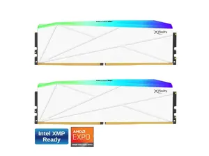 V-COLOR Manta XFinity RGB DDR5 64GB (32GBx2) 6400MHz XMP 3.0 & AMD EXPO CL32 1.4V RGB Gaming Desktop Upgrade RAM U-DIMM Memory Module SK Hynix IC - WHITE (TMXFL3264832WWK)