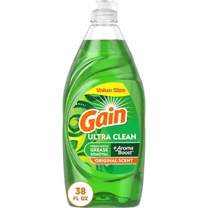New Gain Ultra Dishwashing Liquid Dish Soap, Original Scent, 38 fl oz