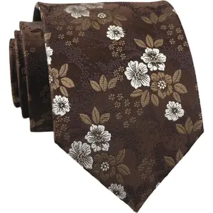 Men's Tie Cravat Jacquard Luxury Small Floral Pattern Wedding Necktie