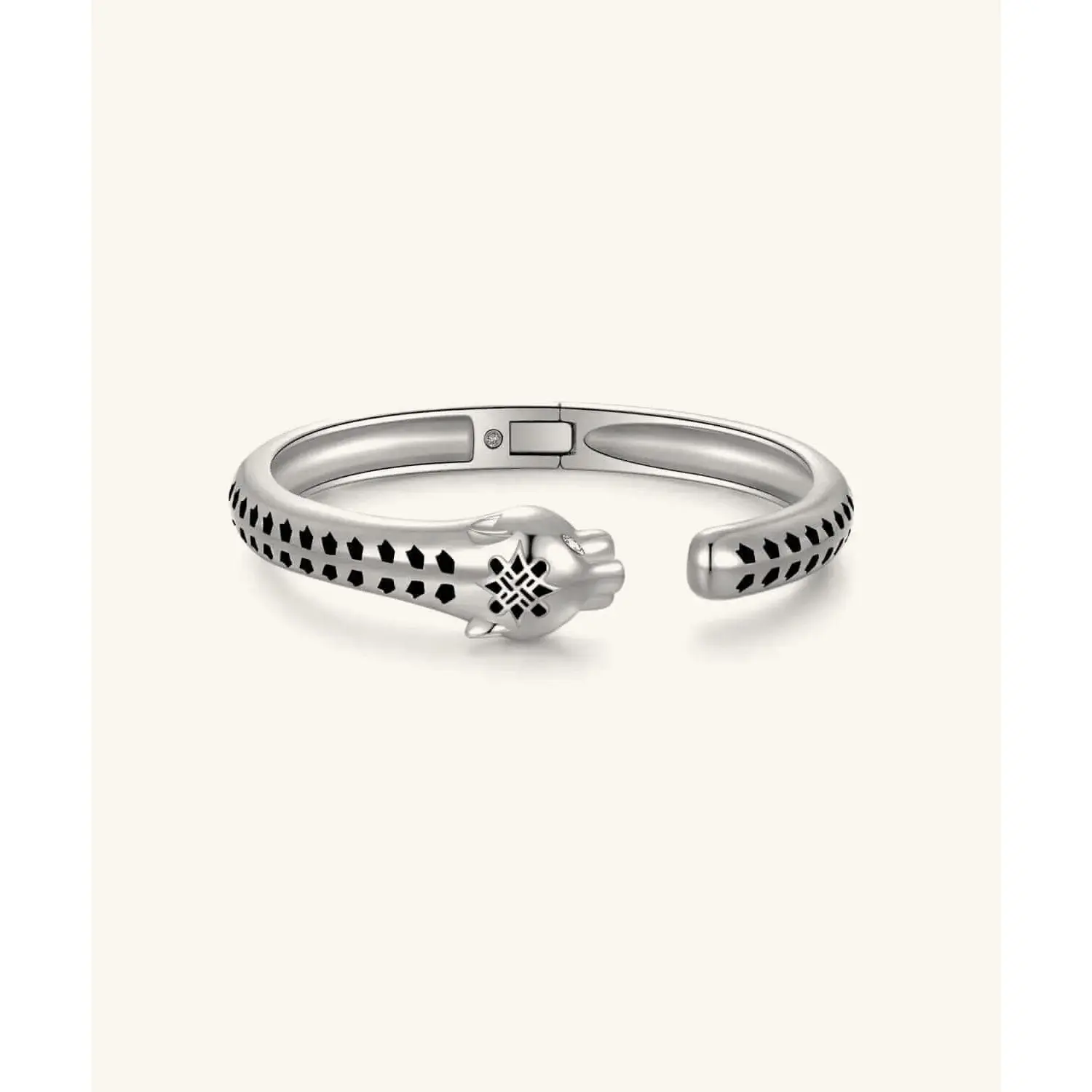 24K White Gold Leopard Bracelet