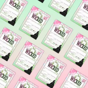 Magic School Themed Invitation Card, 45pcs/set Invitation Card with Envelope, Birthday Party Invitation Card, Wedding Invitation Card