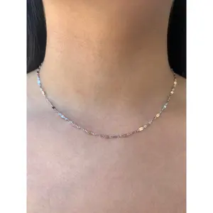 14K Gold Thicker Mirror Chain Necklace