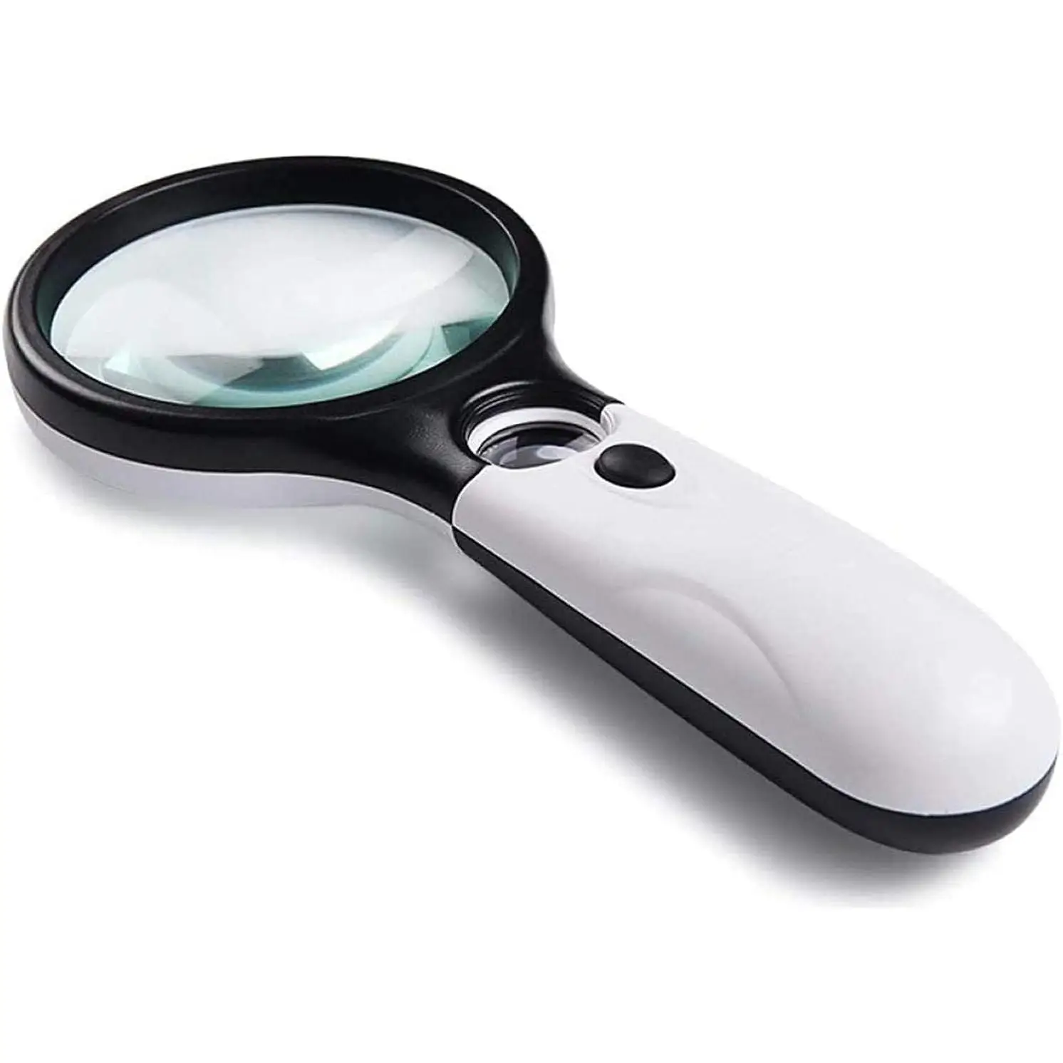 Magnifying Glasses with Light, 45X Illuminated Reading Magnifying Glass, Lightweight Handheld Magnifier for Seniors, Jeweler, Handicrafts, Books
