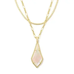 Kendra Scott Jesse Multi-Strand Pendant Necklace - Gold/Ivory Mother of Pearl