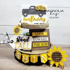 Sunflower Stand Tall Summer Tiered Tray DIY Paint Kit