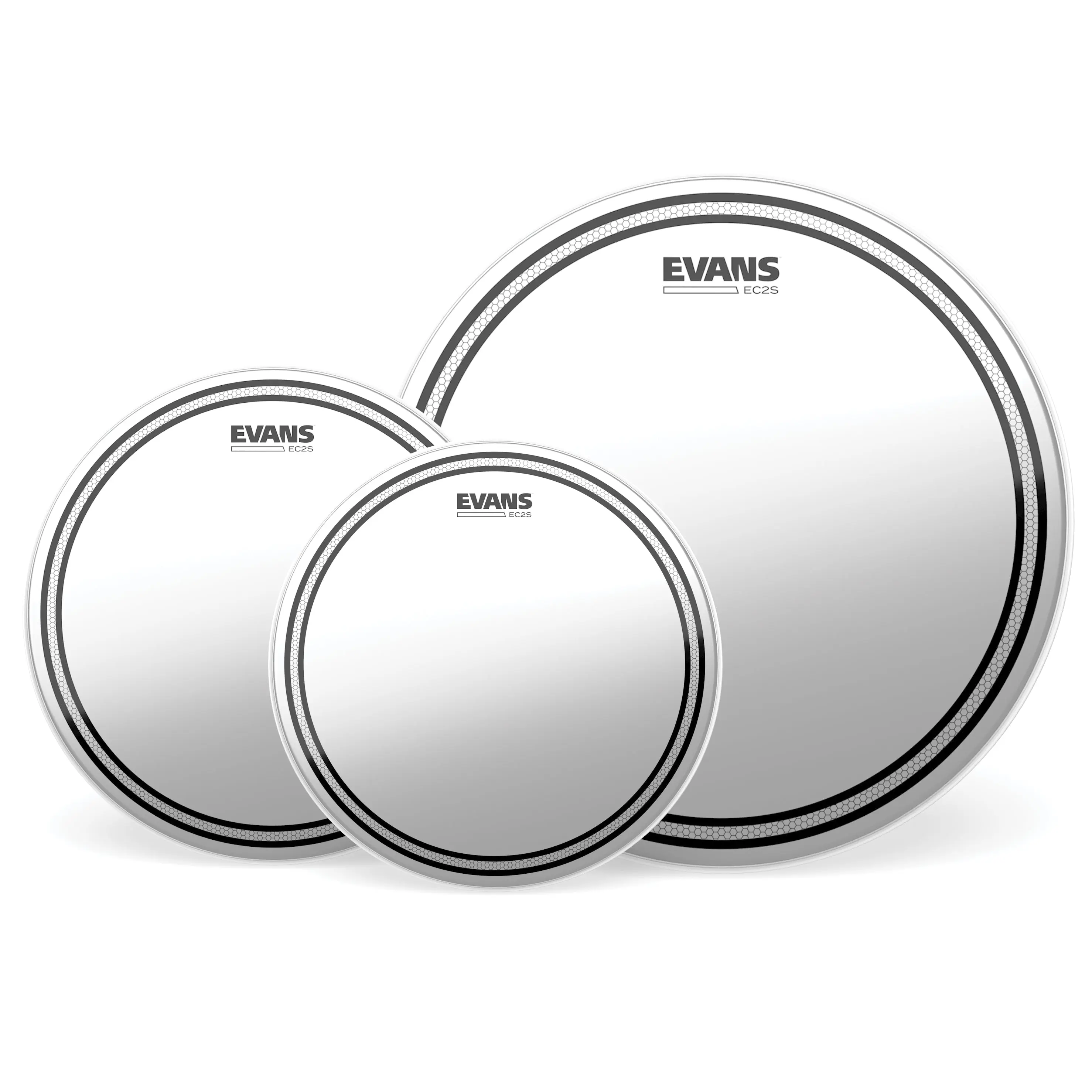 Evans EC2S Clear Fusion Pack (10", 12", 14") with 14" HD Dry Snare Batter Evans EC2S Clear Fusion Pack (10", 12", 14") with 14" HD Dry Snare Batter
