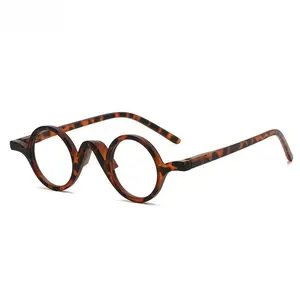 FHSY SHOP Retro Tortoise Round Blue Light Blocking Glasses, Lightweight Fashion Prescription-Ready Eyewear for Men and Women, Ideal for Office and Daily Wear