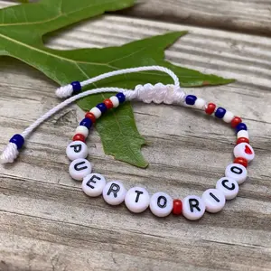 Minimalist red white and blue Puerto Rican Bracelet