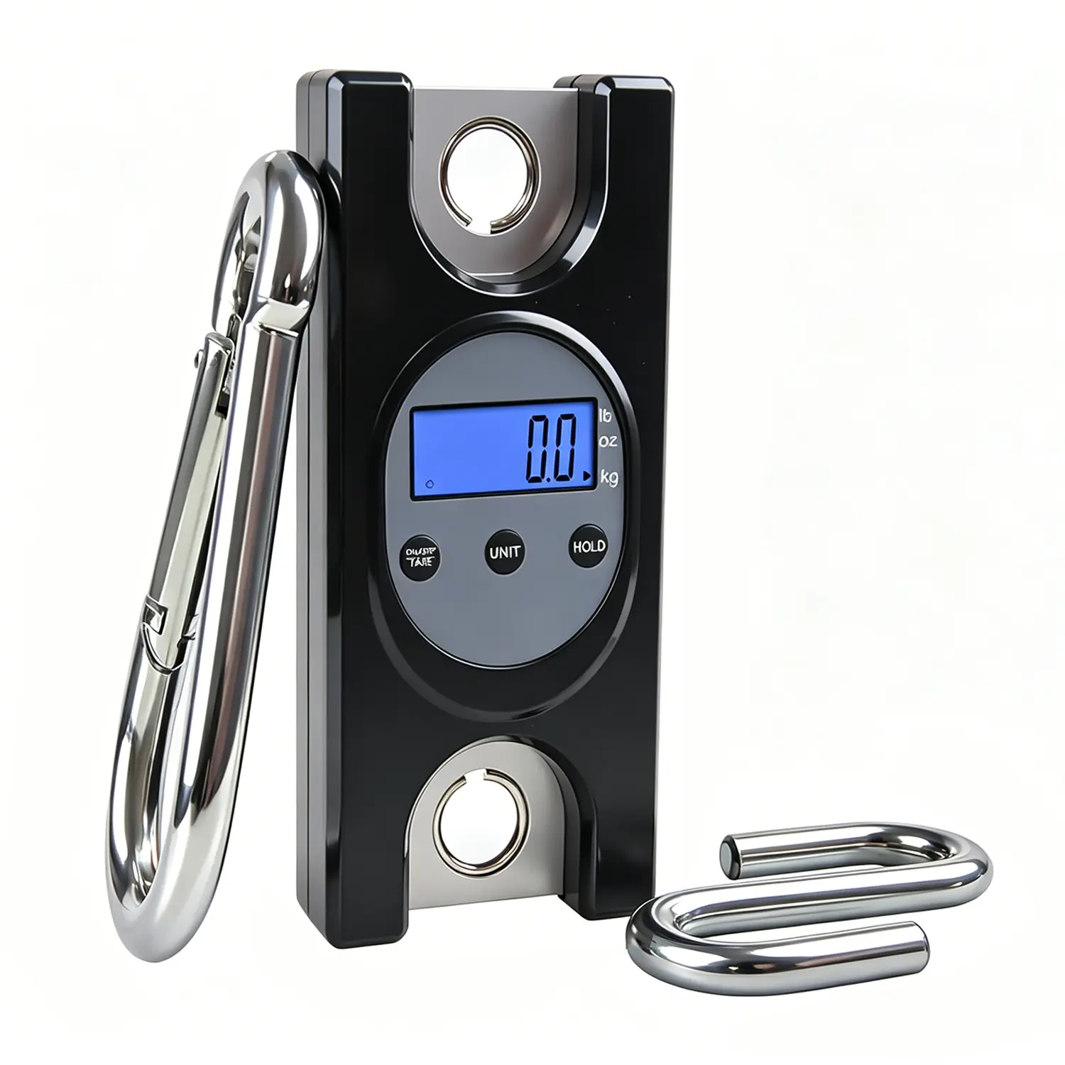 330LB/150KG Heavy Duty Digital Crane Scale - Industrial Compact LCD Metal Hanging Scale with Stainless Steel Hook for Garage, Farm, Hunting, Fishing & More