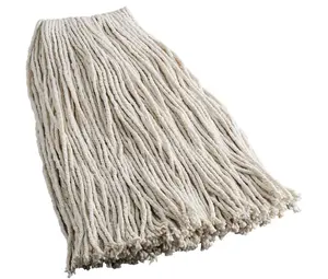 24 oz. #32 Natural Cotton Cut End Mop Head Water Absorbent Versatile Cleaning Tool for Home & Office