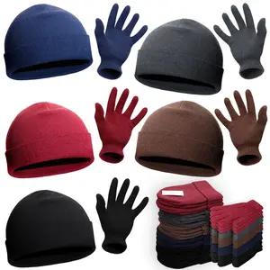 Wholesale Beanie and Glove Bundle in Assorted Colors - Bulk Case of 24 Beanies, 24 Pairs of Gloves
