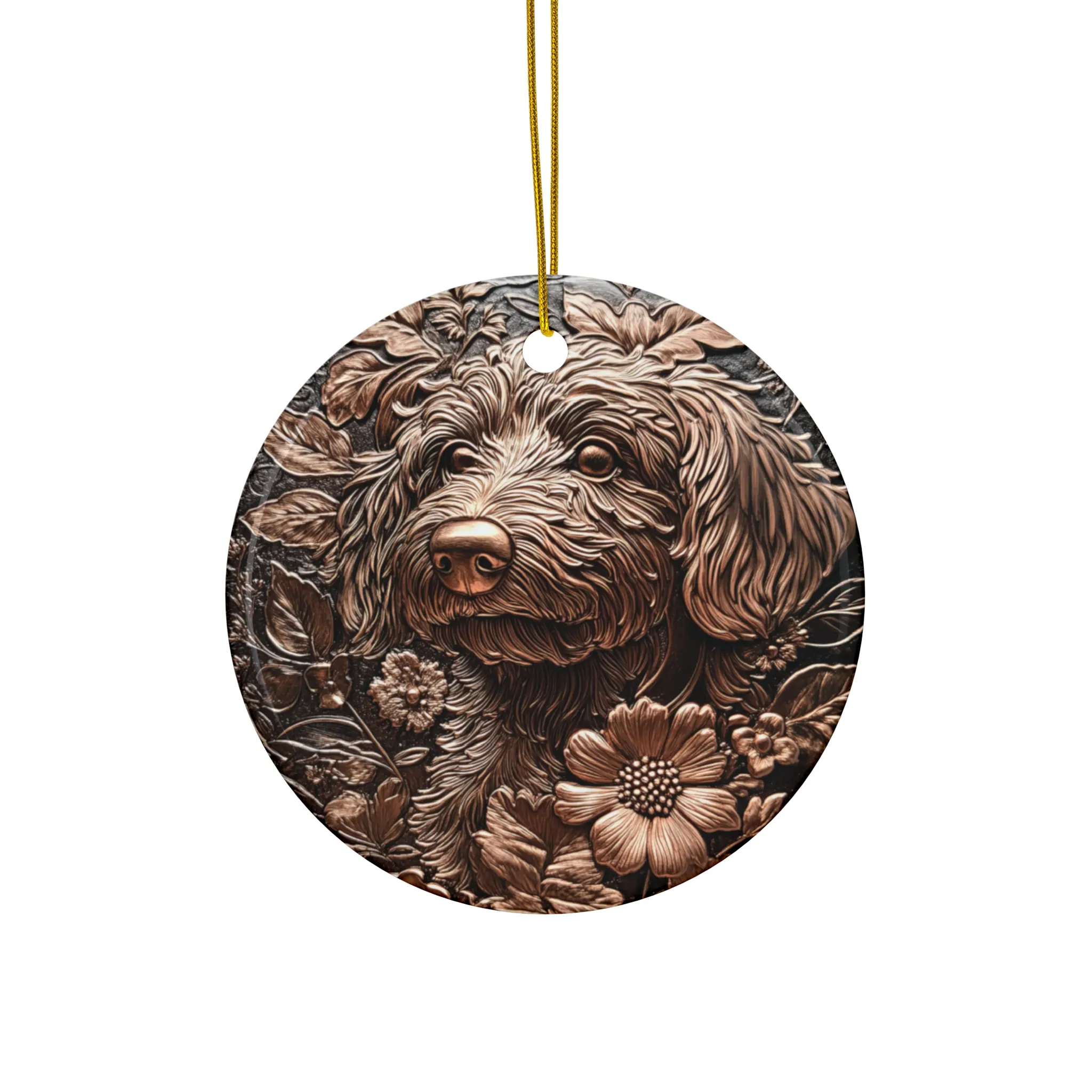 Double Doodle Dog Lover's Ceramic Ornament Pet Gift, Holiday Decor