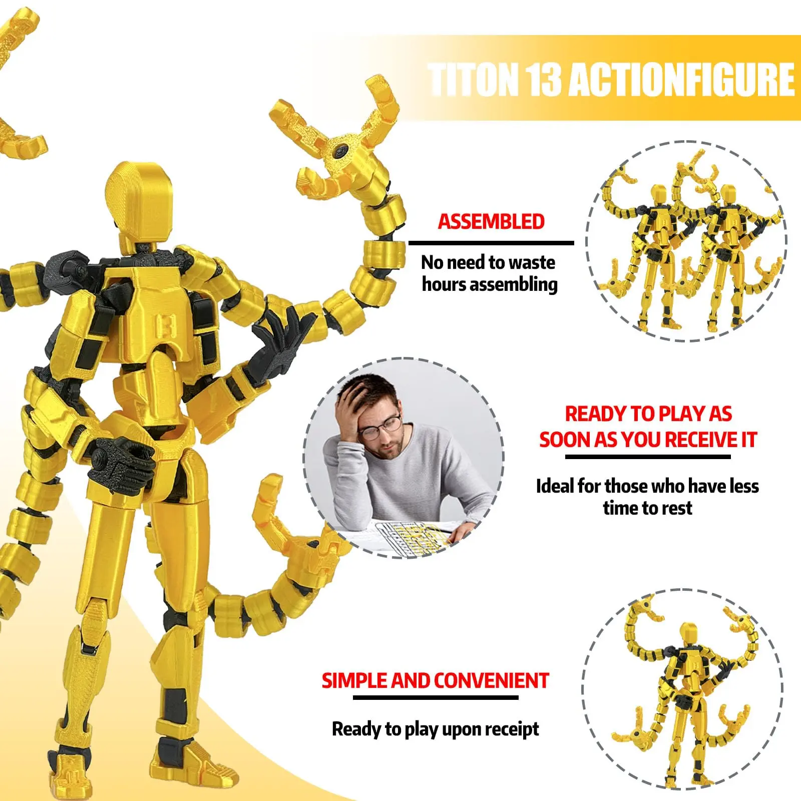 Mystery Blind Box (3 pieces) Assembled T13 Action Figure
